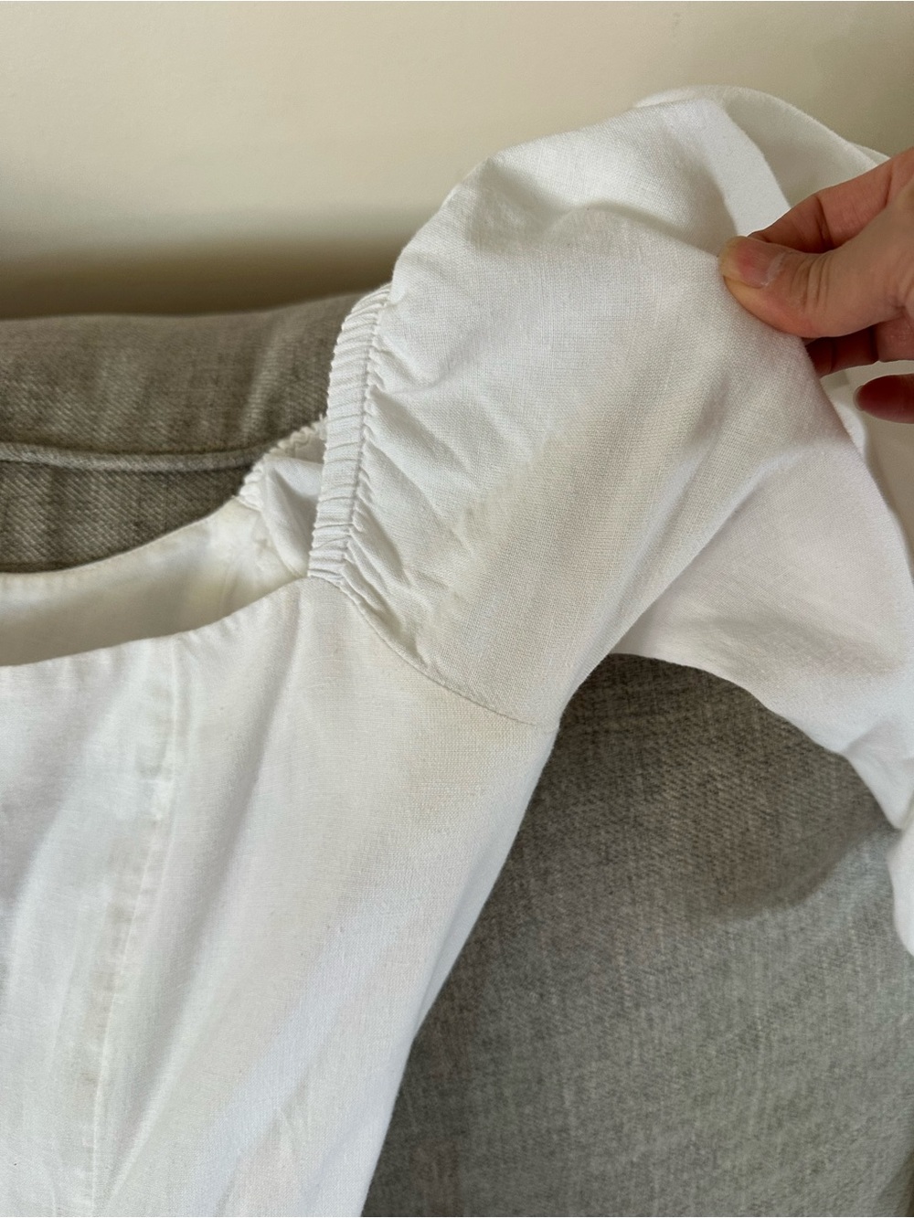 Free People White Button Front Dress M Cotton Linen - Picture 15 of 16